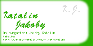 katalin jakoby business card